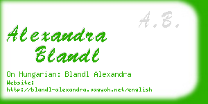 alexandra blandl business card